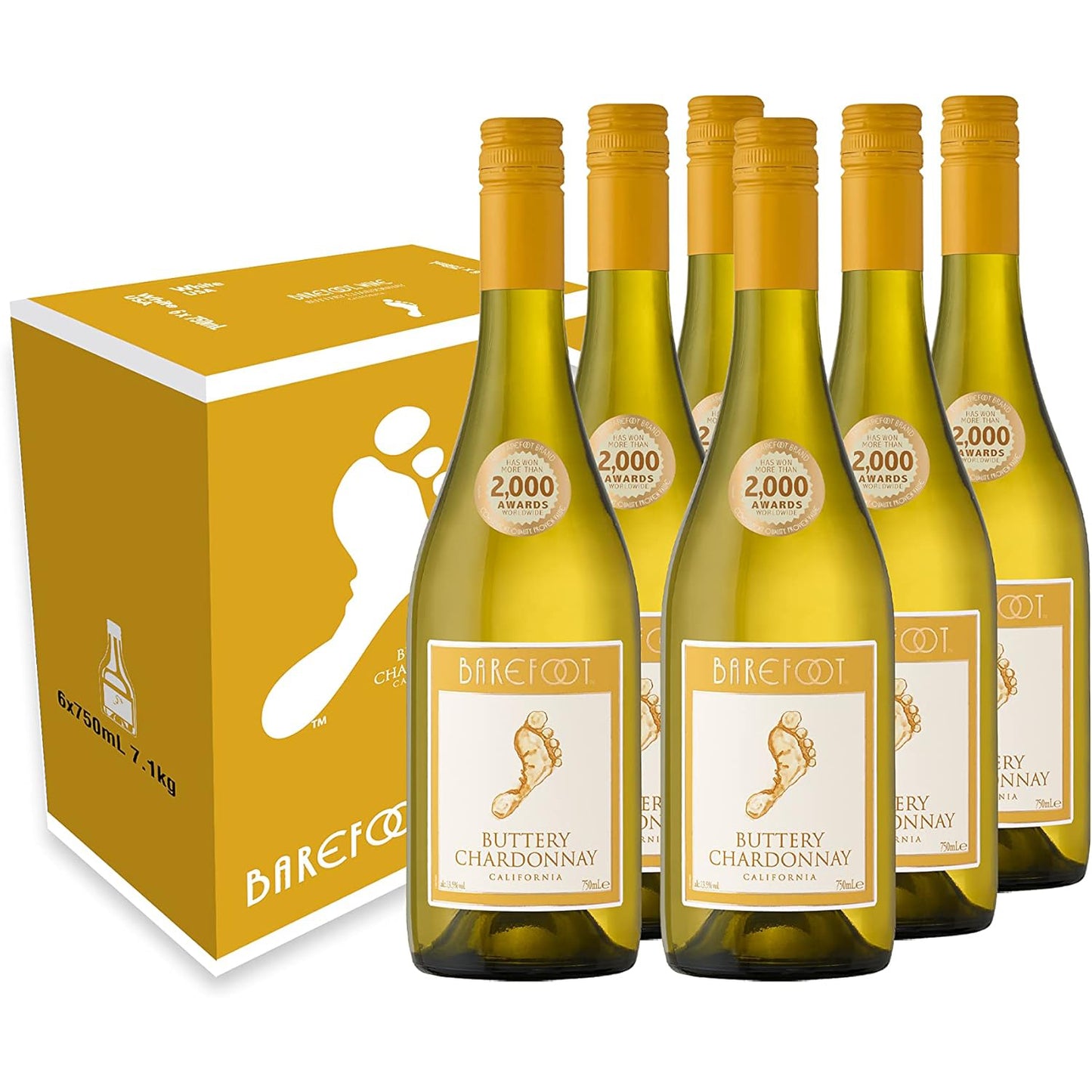 Barefoot Buttery Chardonnay  6 x 75cl