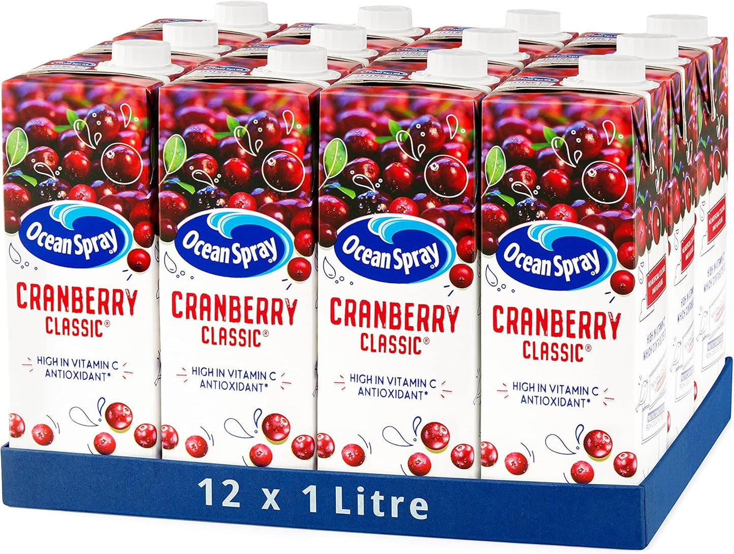 Ocean Spray Cranberry Classic 12 x 1lt Cartons