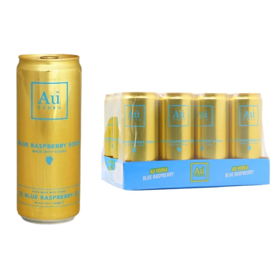 Au Vodka Blue Raspeberry RTD Cans 12 x 330ml