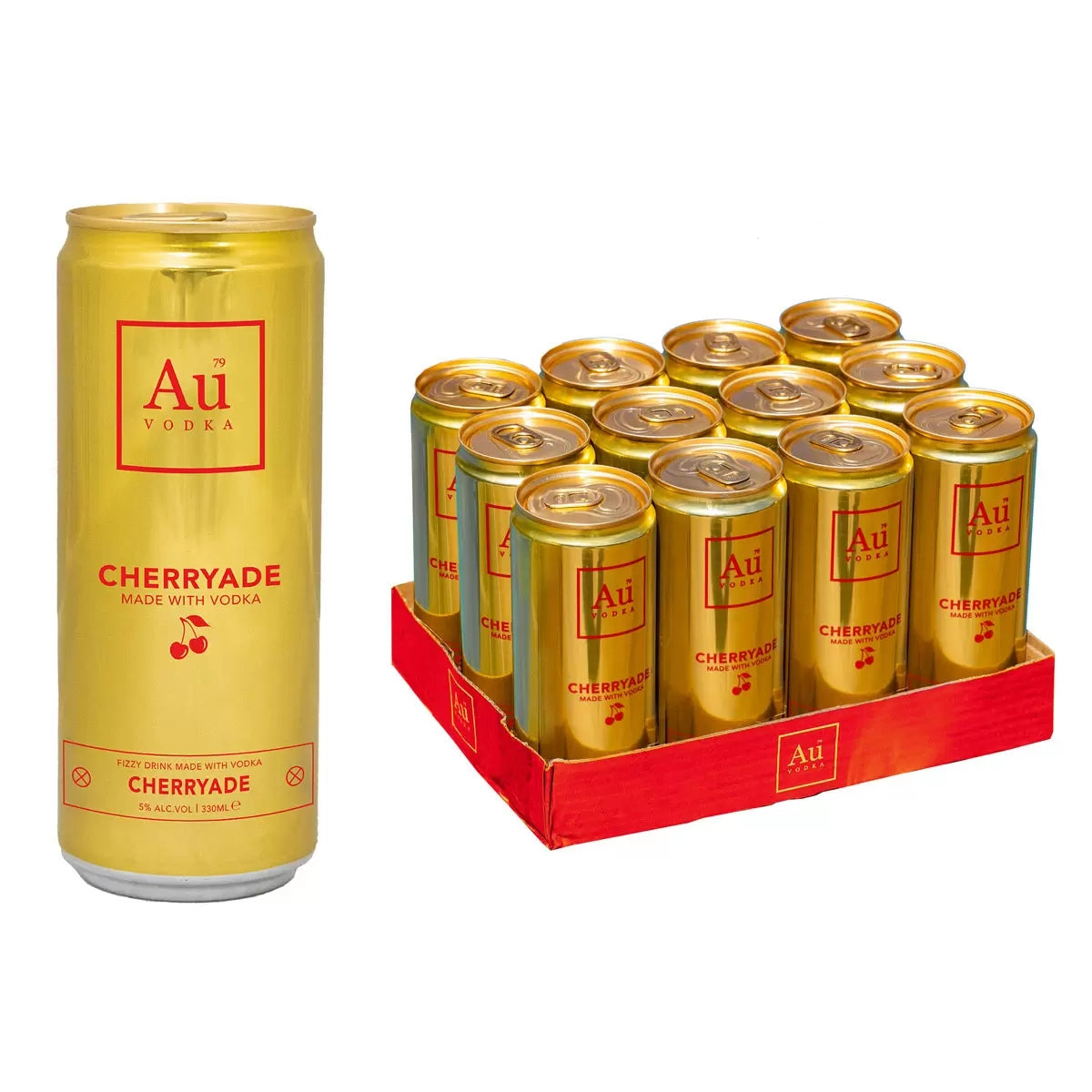 AU Vodka Cherryade RTD Cans 12 x 330ml