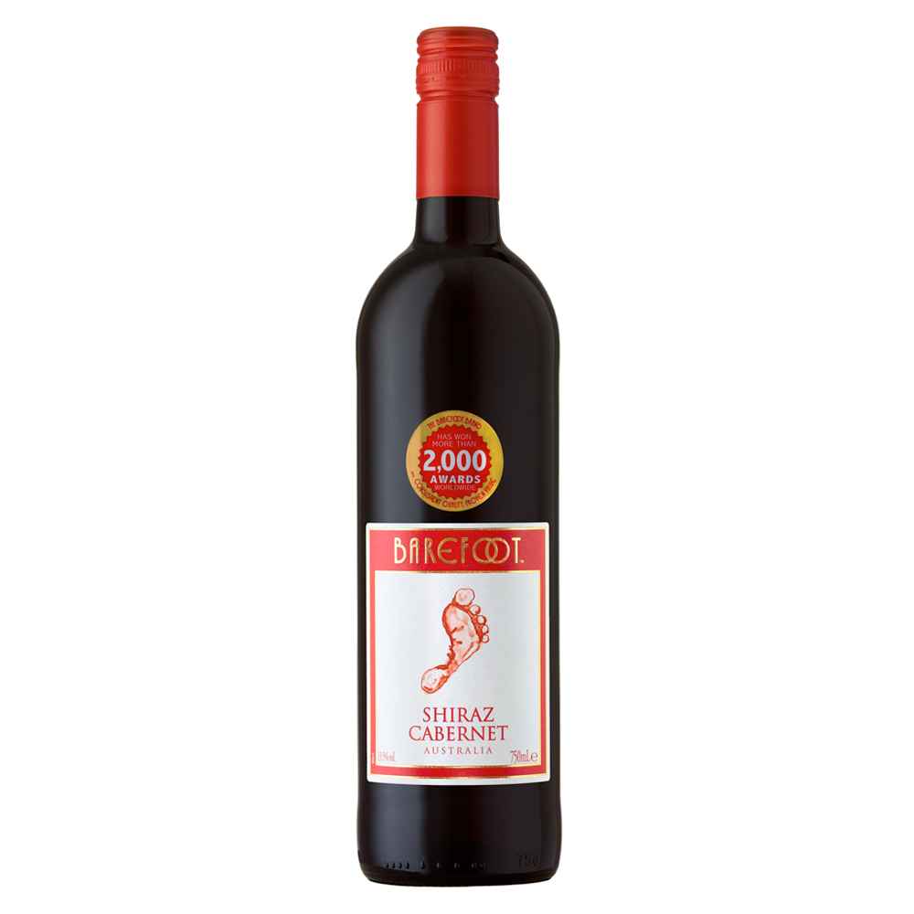 Barefoot Shiraz Cabernet Red Wine 75cl
