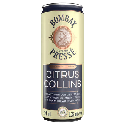 Bombay Citrus Collins Cans 12 x 250ml