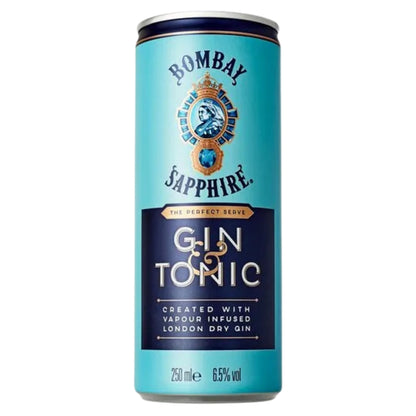 Bombay Sapphire & Tonic Cans 12 x 250ml