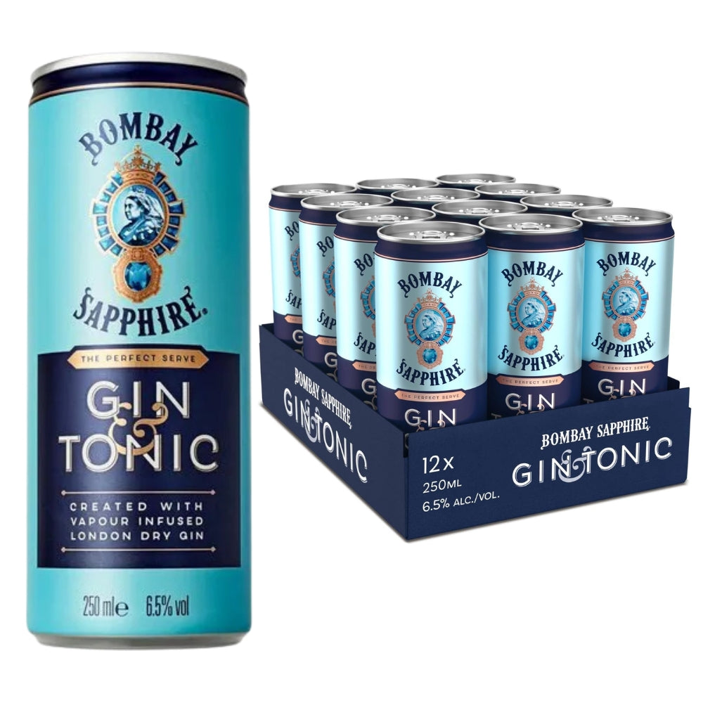 Bombay Sapphire & Tonic Cans 12 x 250ml