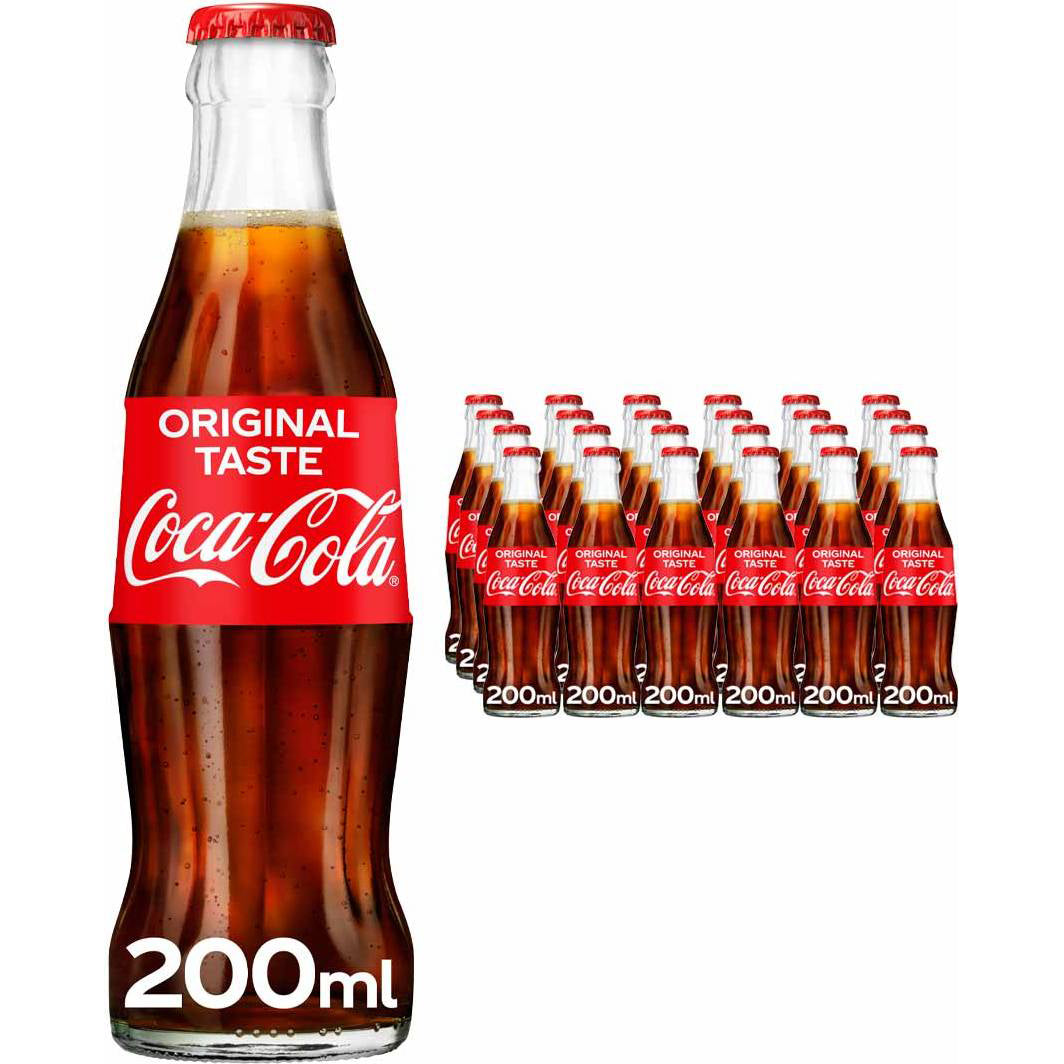 Coke Cola Icon Glass Bottles 24 x 200ml NRB