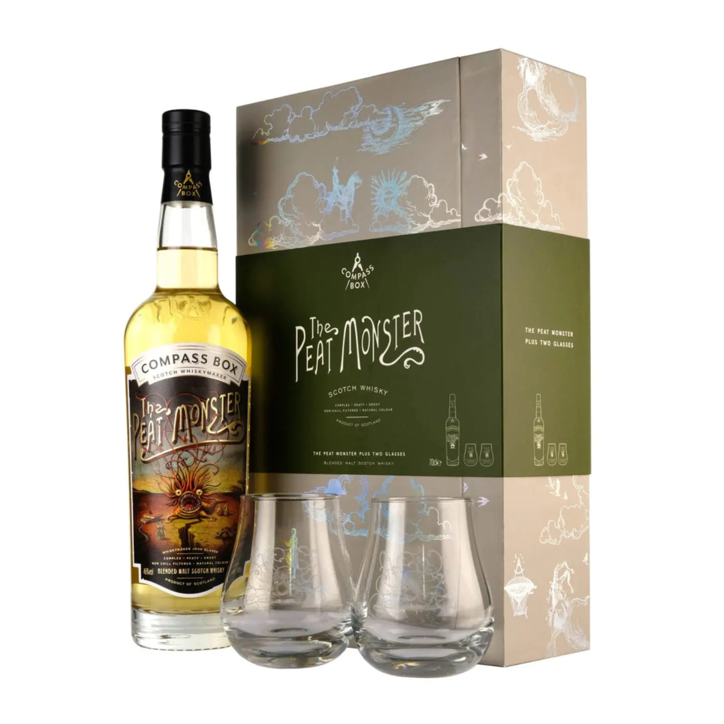 Compass Box Peat Monster Whisky 70cl Gift Set