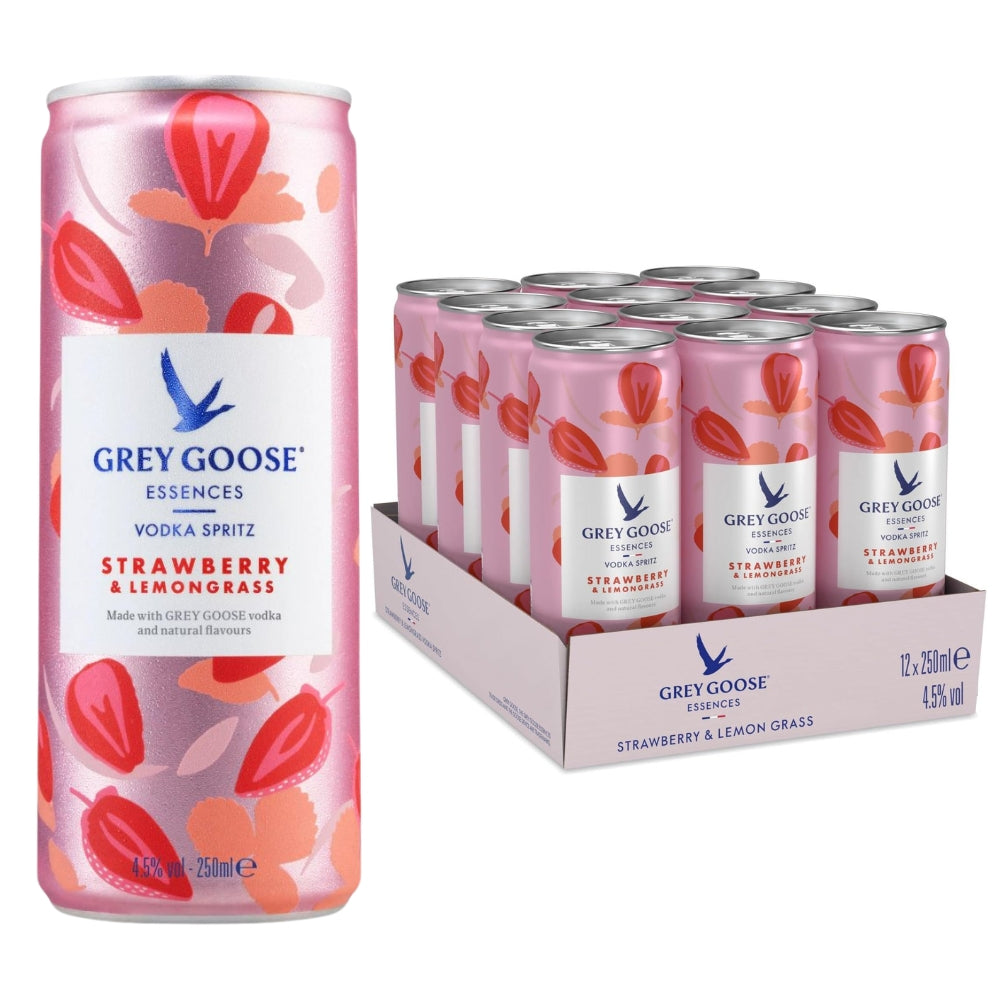 Grey Goose Essences Strawberry & Lemongrass Cans 12 x 250ml