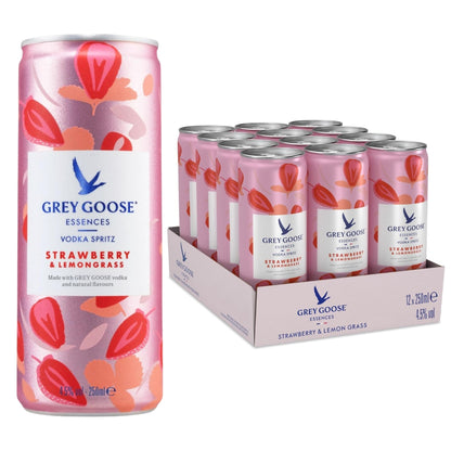 Grey Goose Essences Strawberry & Lemongrass Cans 12 x 250ml