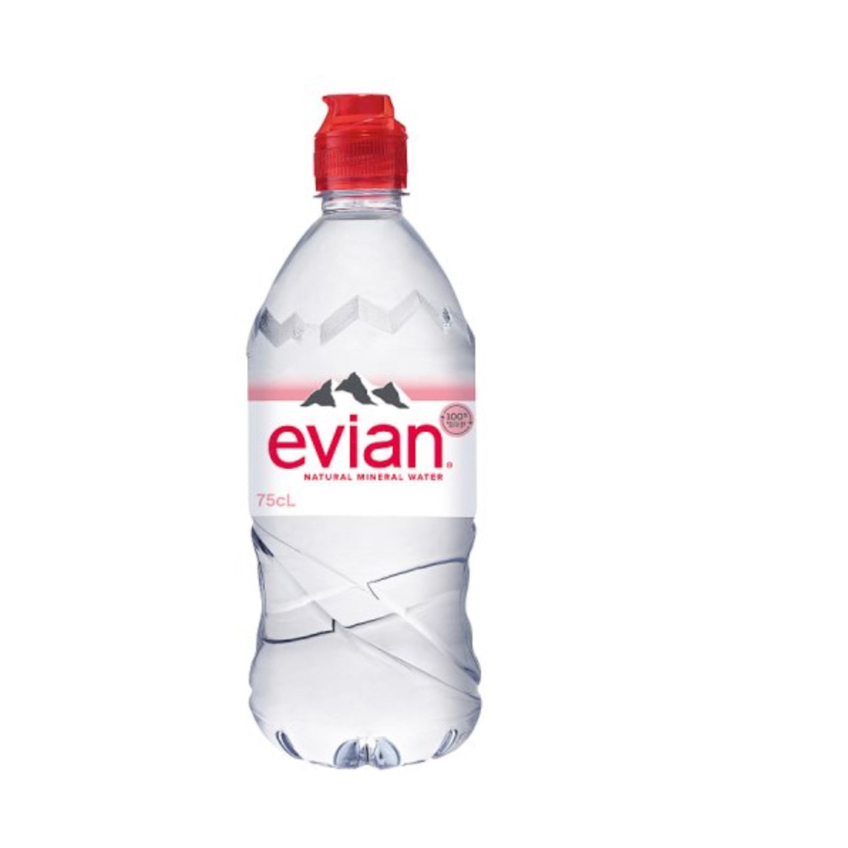 Evian 12 x 75cl Sportscap pet