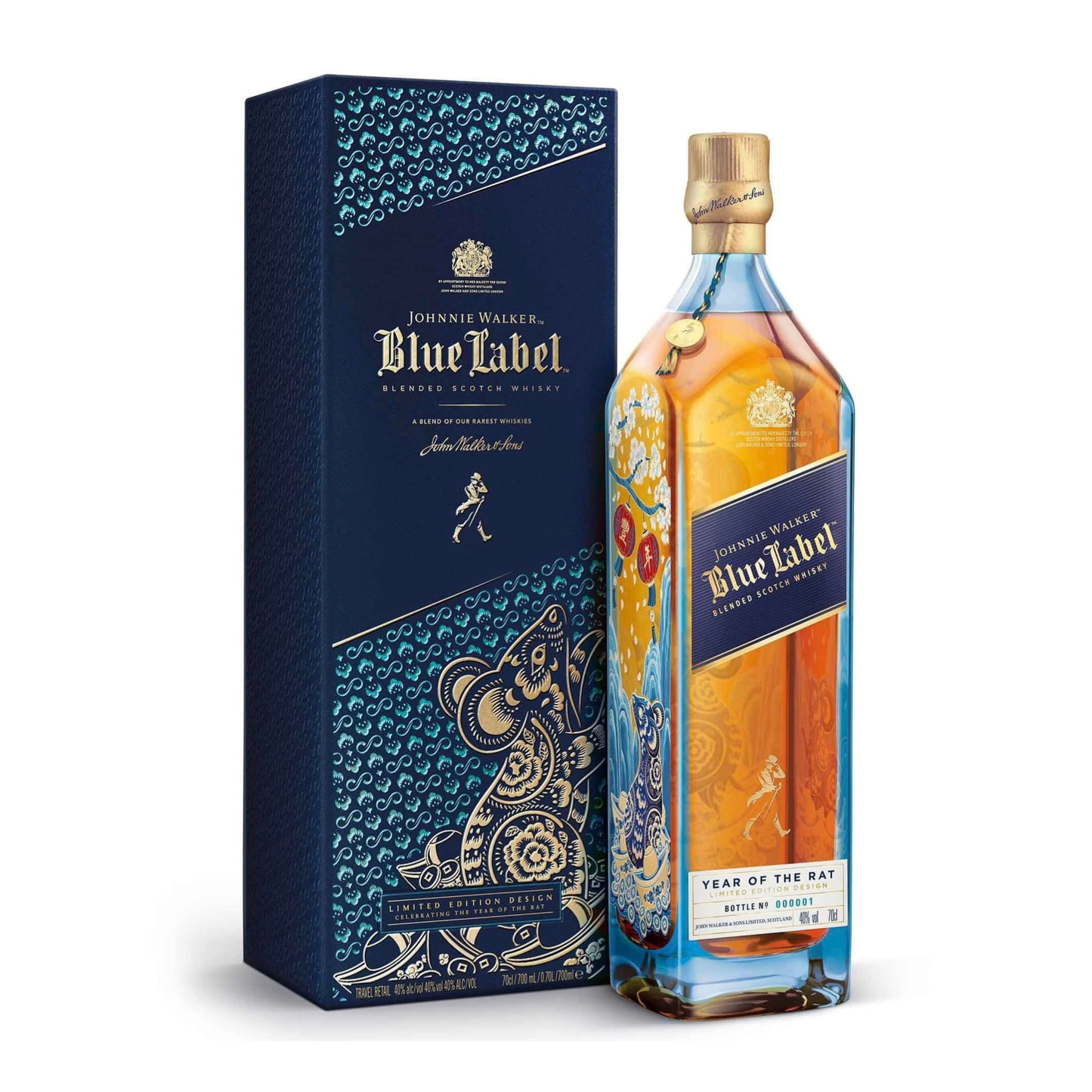 Johnnie Walker Blue Label Whisky 70cl Year Of The Rat