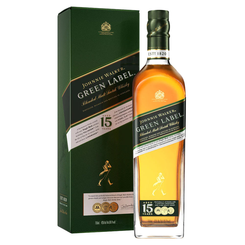 Johnnie Walker Green Label 15 Year Whisky 70cl