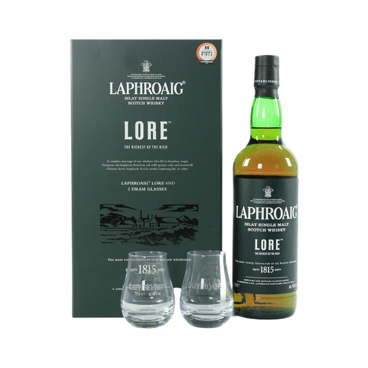 Laphroaig Lore Whisky 70cl Gift Pack