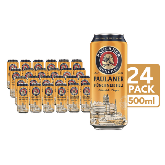 Paulaner Munchner Hell Lager 24x 500ml Cans