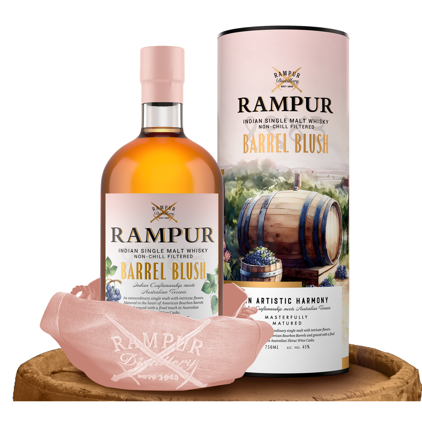 Rampur Barrel Blush Whisky 70cl