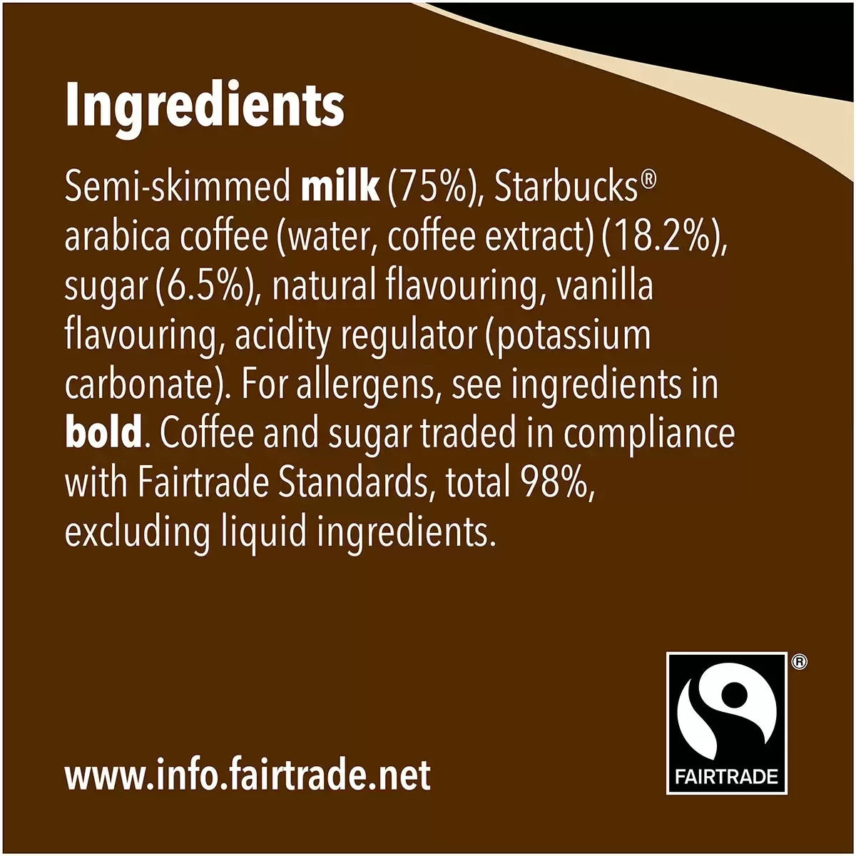 Starbucks Frappuccino Cookies & Cream Glass 8 x 250ml