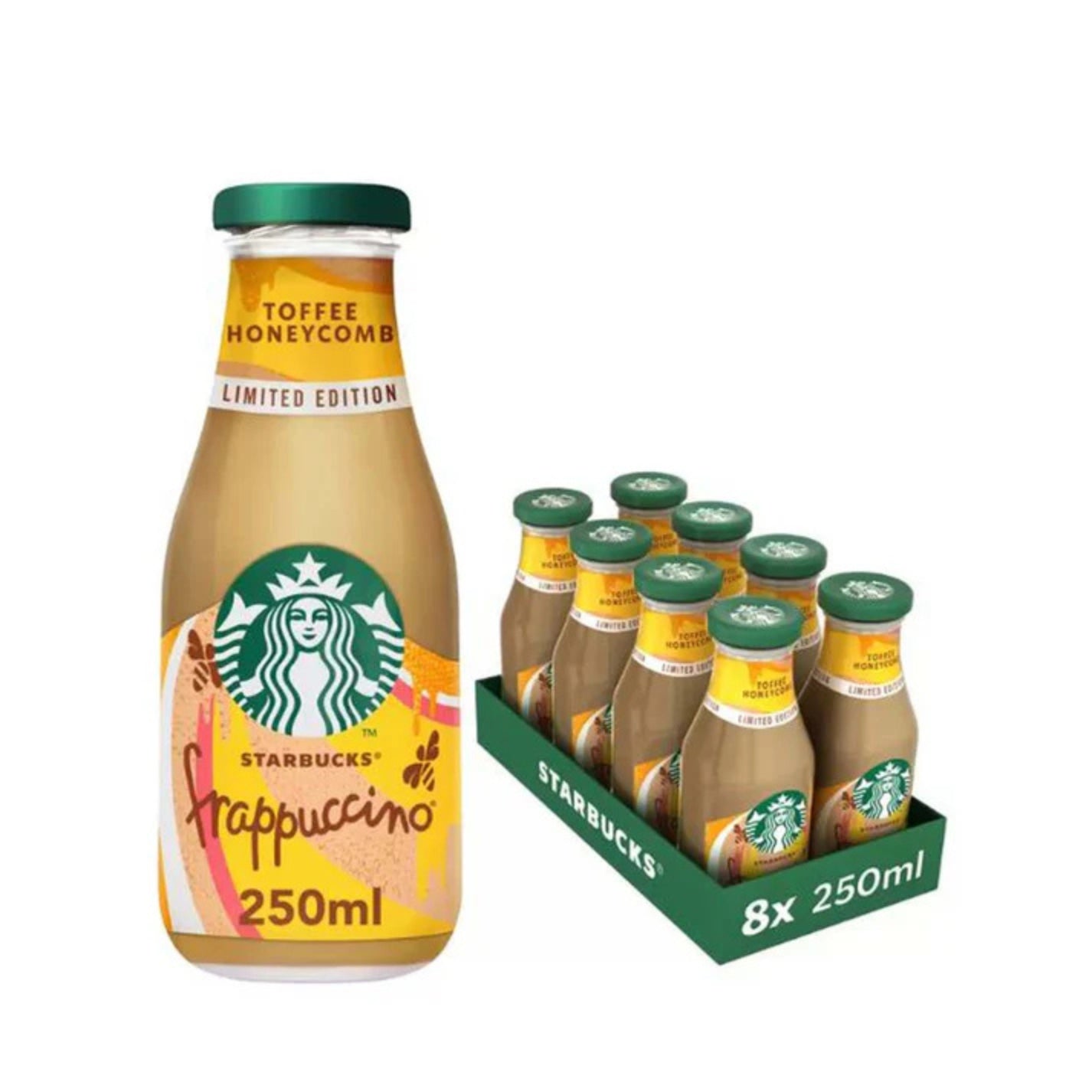 Starbucks Frapp Toffee Honeycomb Glass 8 x 250ml