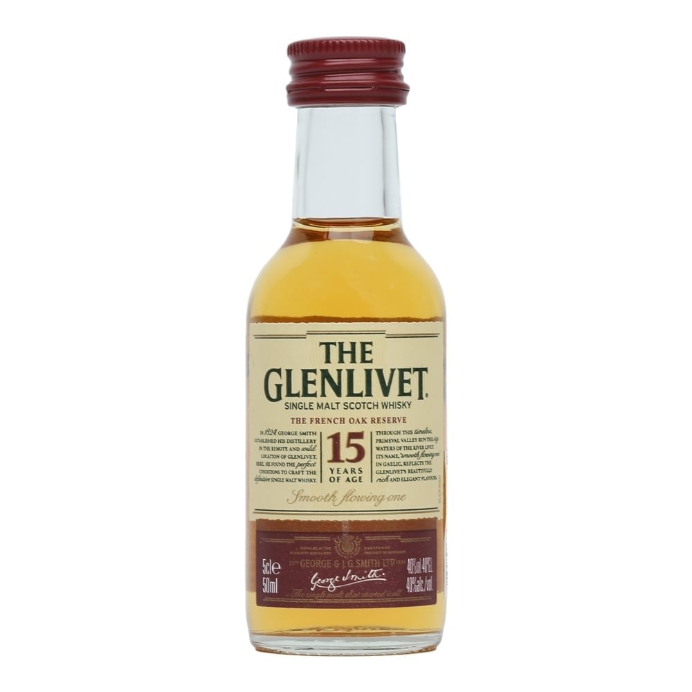 The Glenlivet 15 Year Old French Oak Reserve Malt Whisky 5cl Miniature