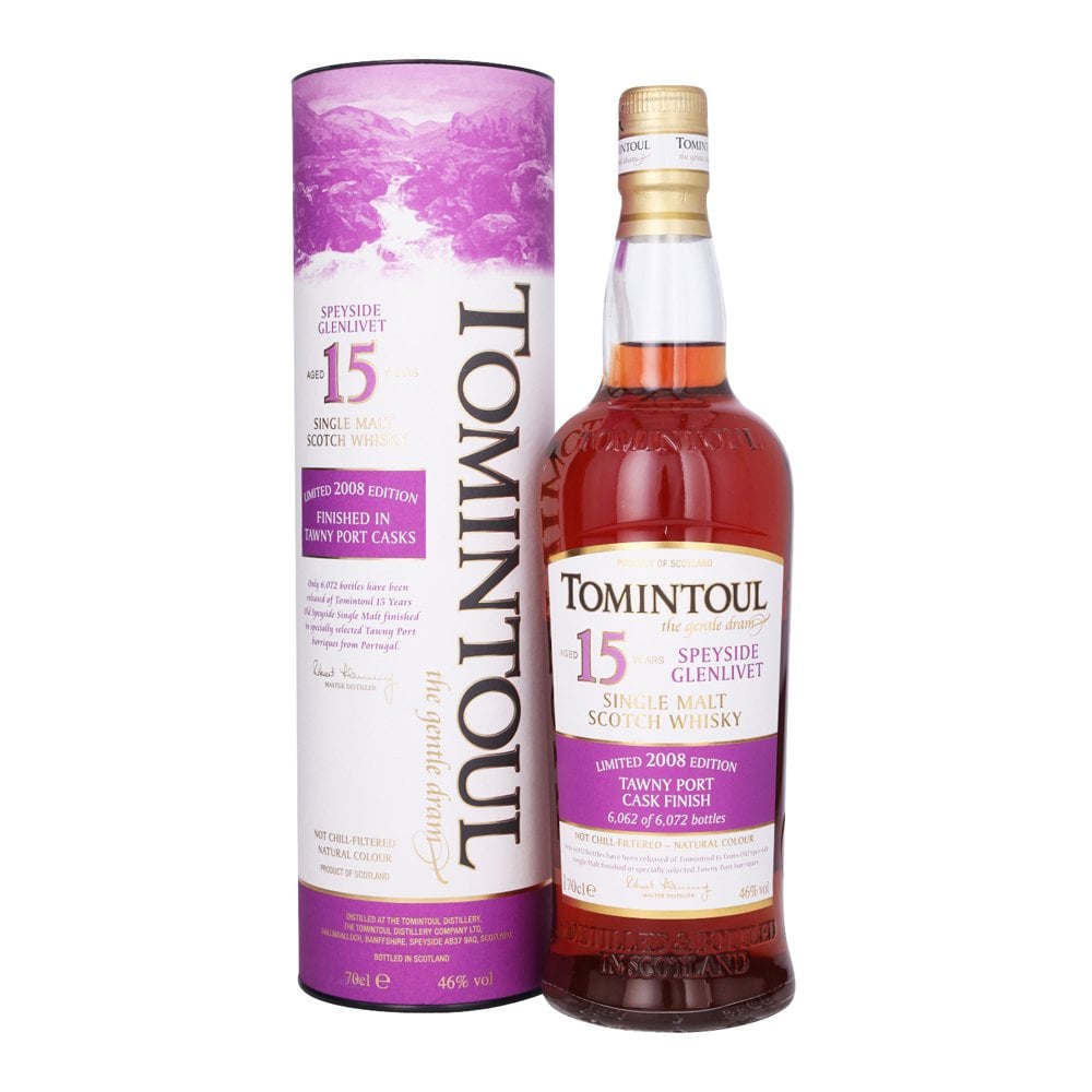 Tomintoul 15 Year Tawny Port Pipe Whisky 70cl