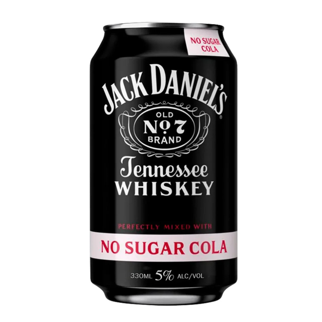 Jack Daniels & Zero Sugar Cola Cans 12 x 330ml