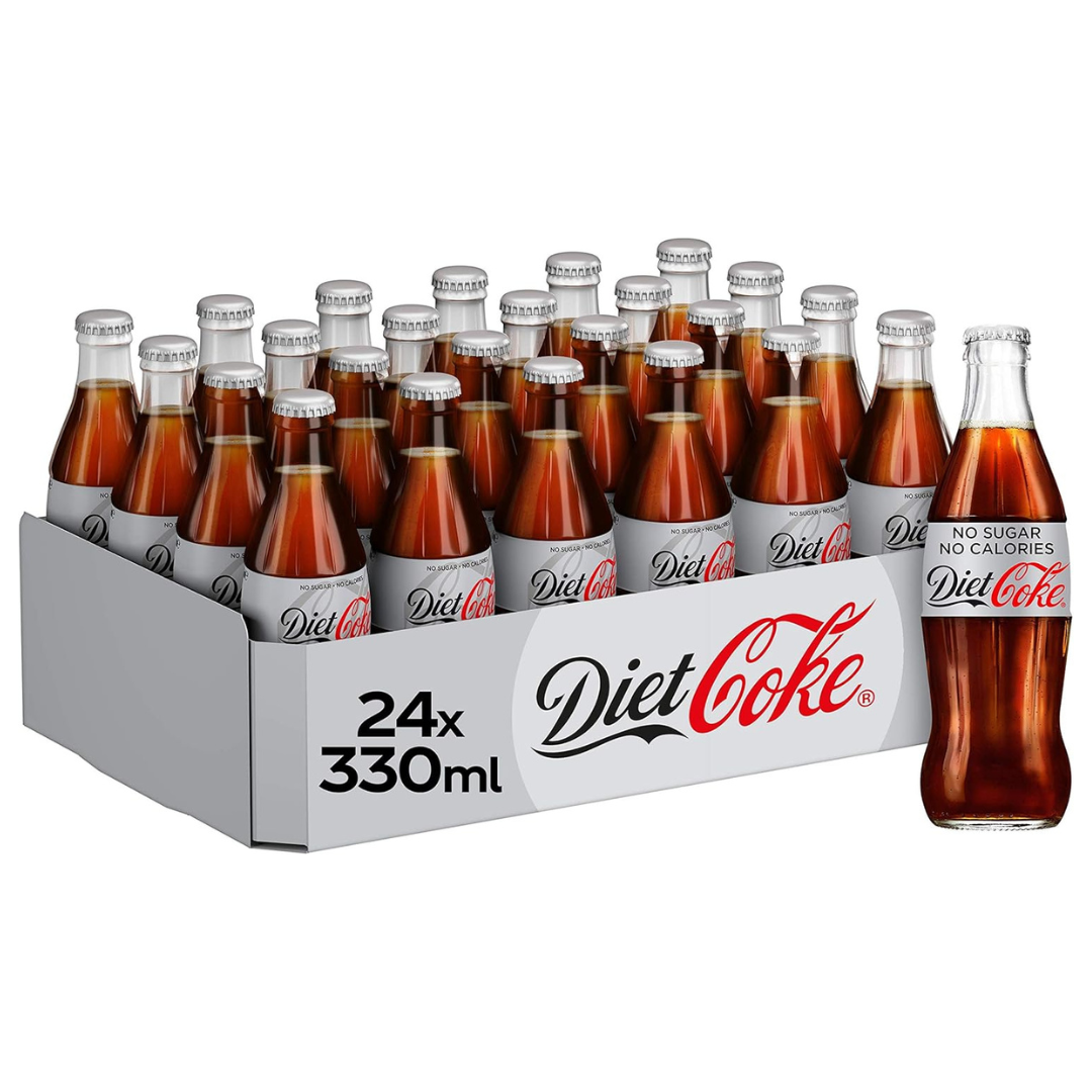 Diet Coke Icon Glass Bottles 24 x 330ml NRB