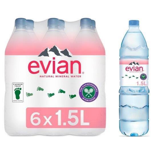 Evian 6 x 1.5ltr pet
