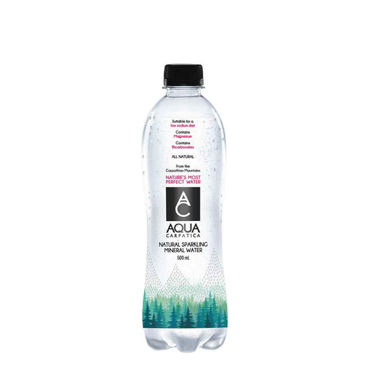 AQUA Carpatica Natural Sparkling Mineral Water 24x 500ml