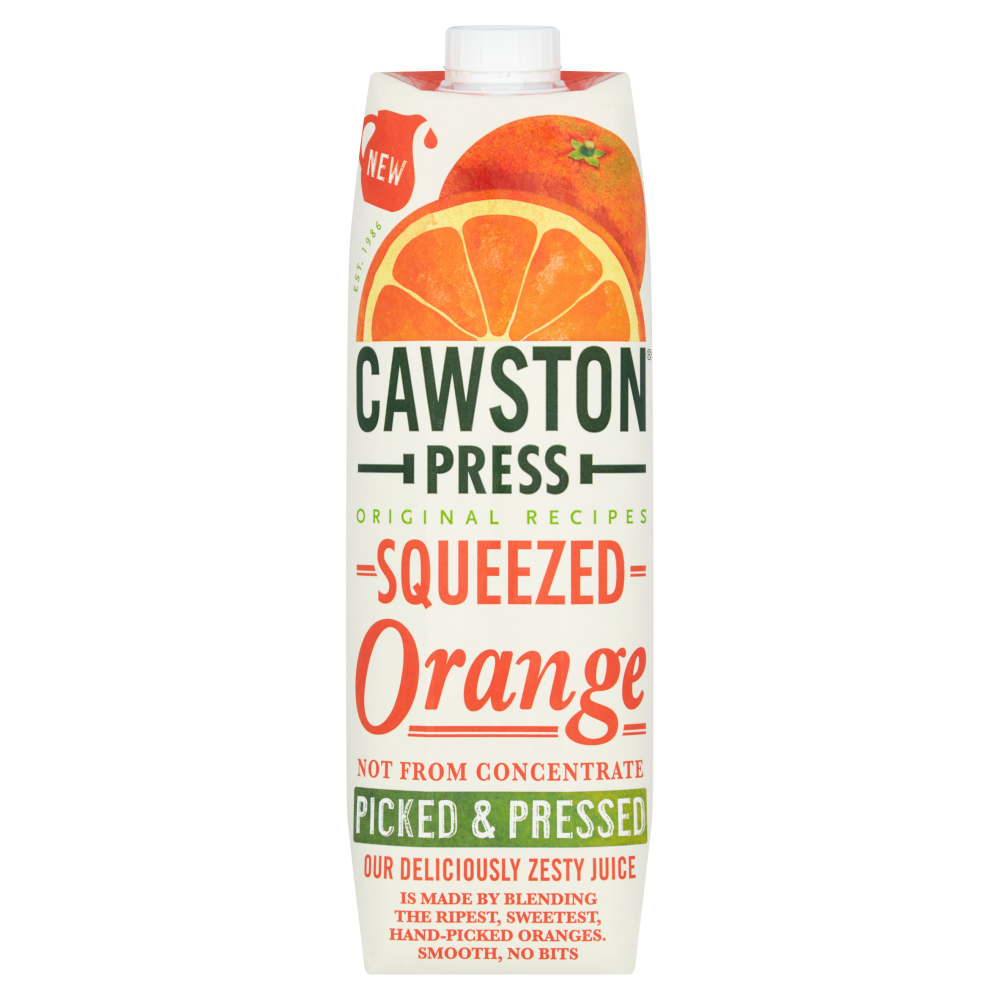 Cawston Press Squeezed Orange Juice 8x 1Ltr