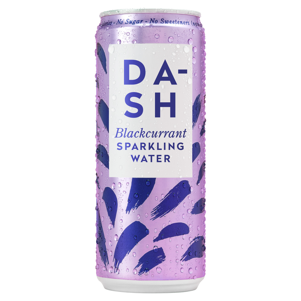 DASH Blackcurrant Flavoured Sparkling Water 24x 330ml