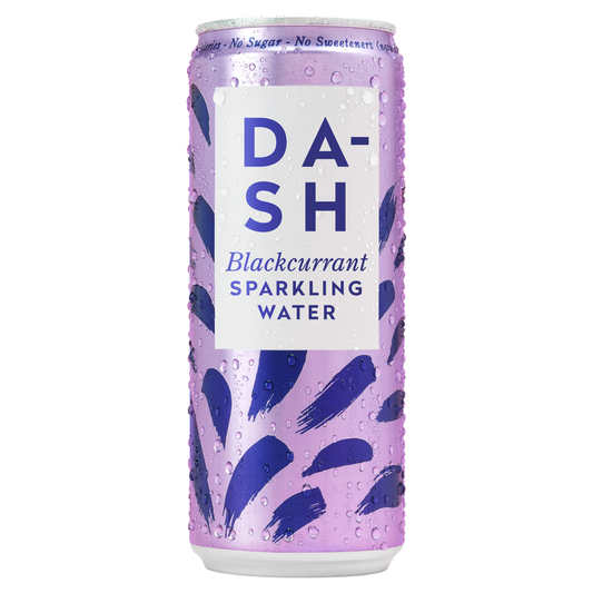 DASH Blackcurrant Flavoured Sparkling Water 24x 330ml