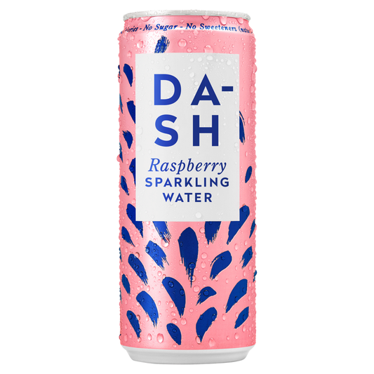 DASH Raspberry Flavoured Sparkling Water 24x 330ml