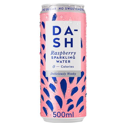 DASH Raspberry Flavoured Sparkling Water 12x 500ml
