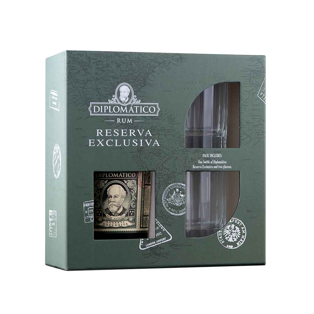 Diplomatico Reserva Exclusiva Rum 70cl Gift Set