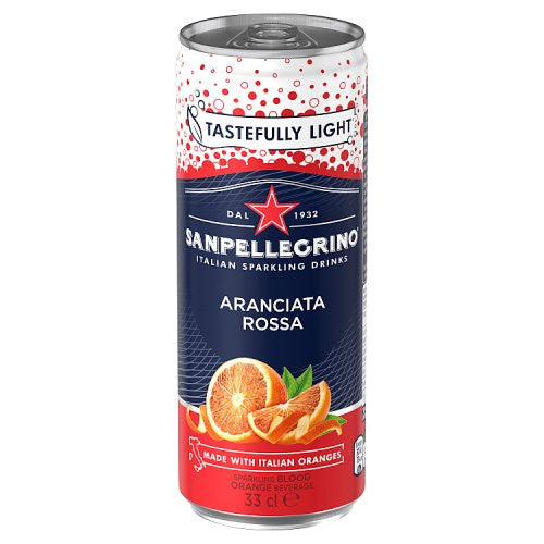 San Pellegrino Aranciata Rossa (Blood Orange) 24 x 330ml Cans