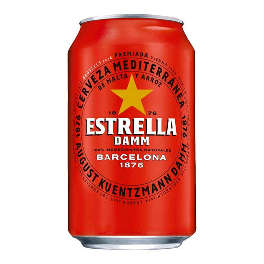 Estrella Damm Premium Lager 24x 330ml Cans