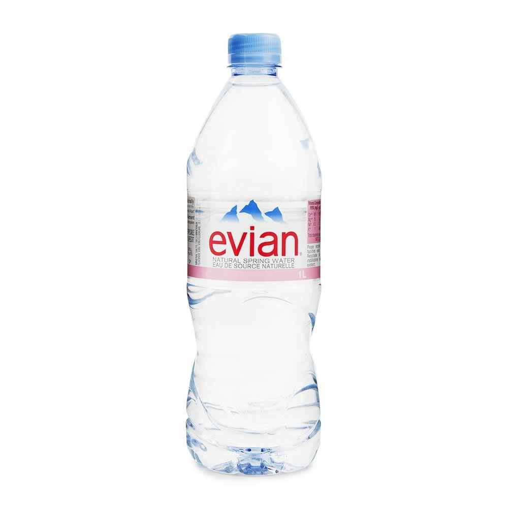 Evian Still Natural Mineral Water 12x 1Ltr