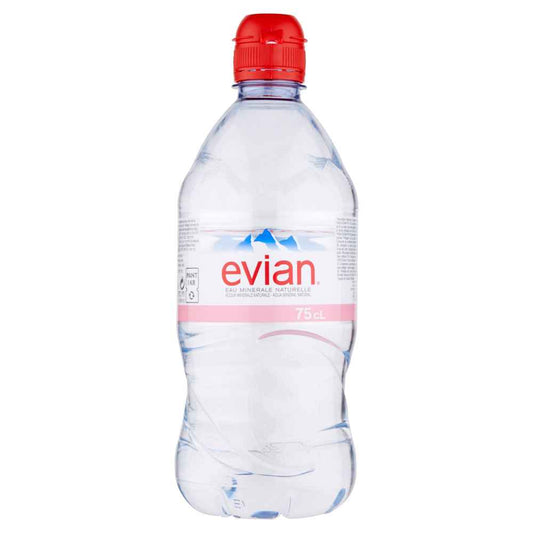 Evian Sports Cap Still Natural Mineral Water 12x75cl