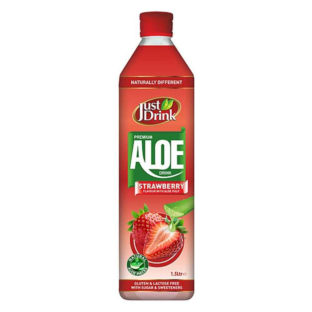 Just Drink Aloe Strawberry Flavoured Drink 6x 1.5Ltr