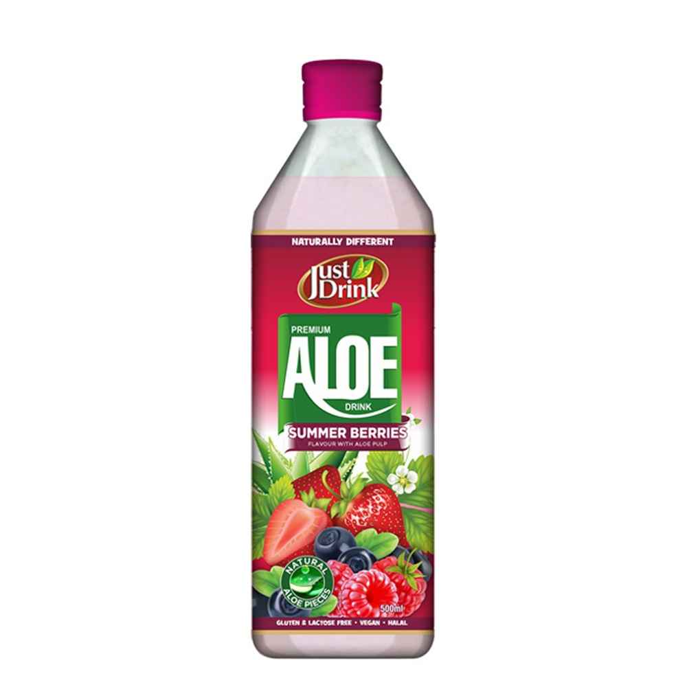 Just Drink Aloe Summer Berries Flavoured Drink 12x 500ml