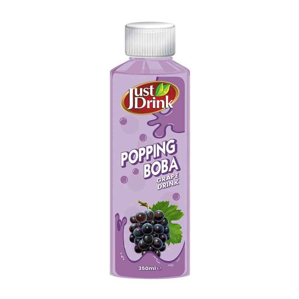 Just Drink Popping Boba Grape 12x 350ml