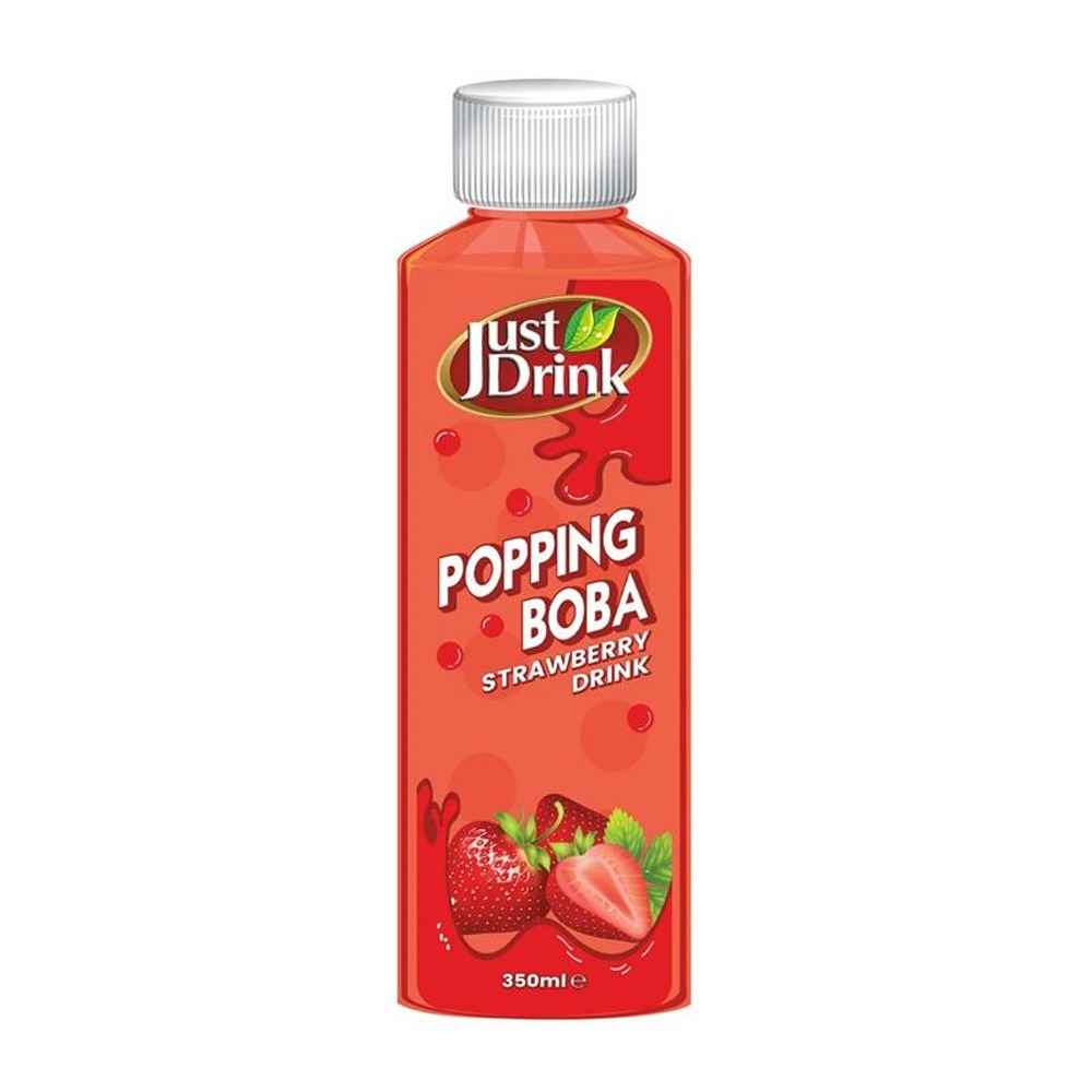 Just Drink Popping Boba Strawberry 12x 350ml