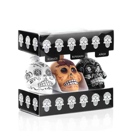 Kah Skull Tequila Trio 3x 5cl Miniature Set