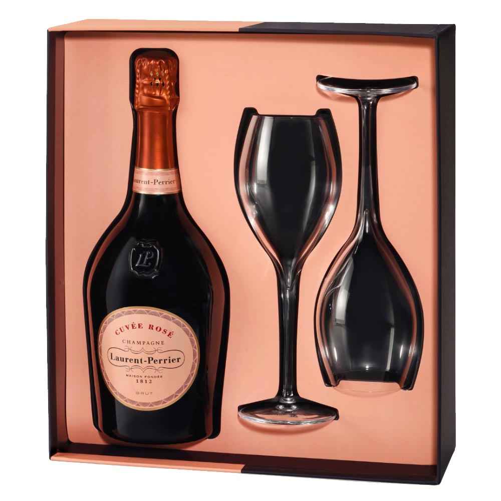 Champagne Laurent Perrier Cuve Ros 75cl Gift Set