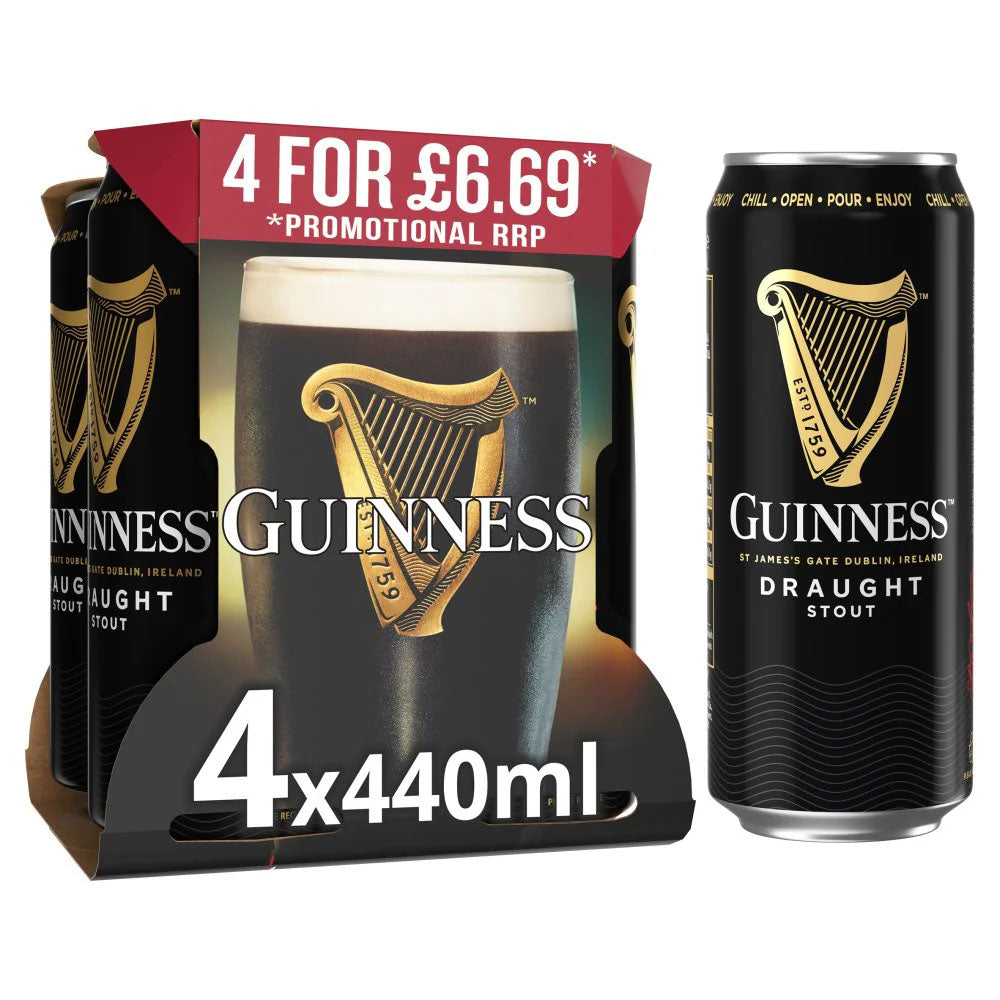 Guinness Draught Cans 24 x 440ml PMP Â£6.69 4.0%