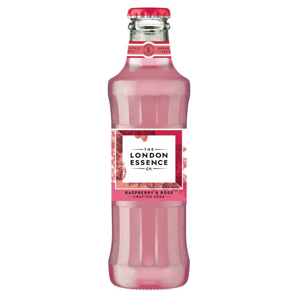 London Essence Co. Raspberry & Rose Soda 24x 200ml