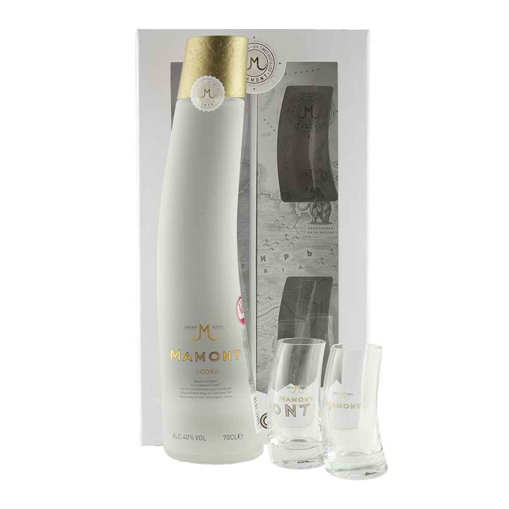 Mamont Vodka 70cl & Glasses Gift Pack