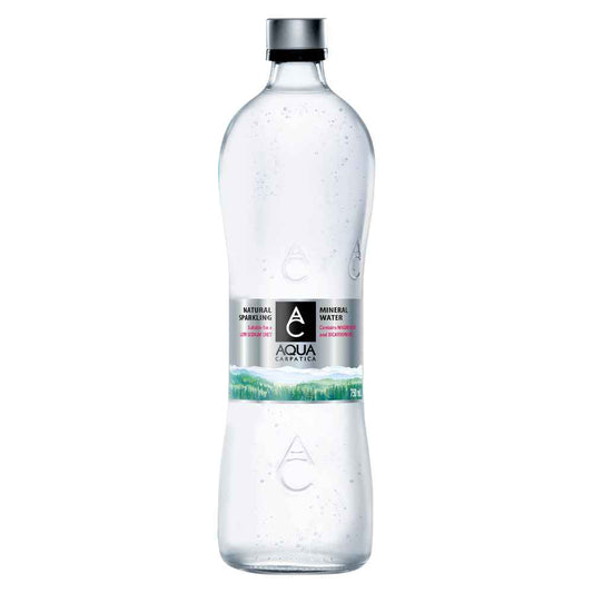 AQUA Carpatica Natural Sparkling Mineral Water 6x 75cl Glass Bottle
