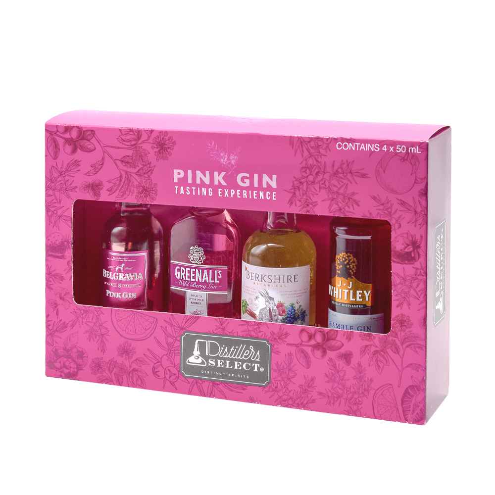 Pink Gin Tasting Experience 4x 5cl Gift Set