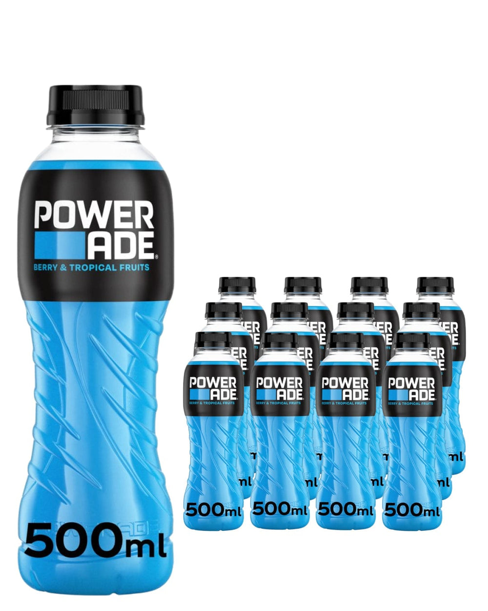 Powerade Berry and Tropical Fruit Energy Drink 12x500ml