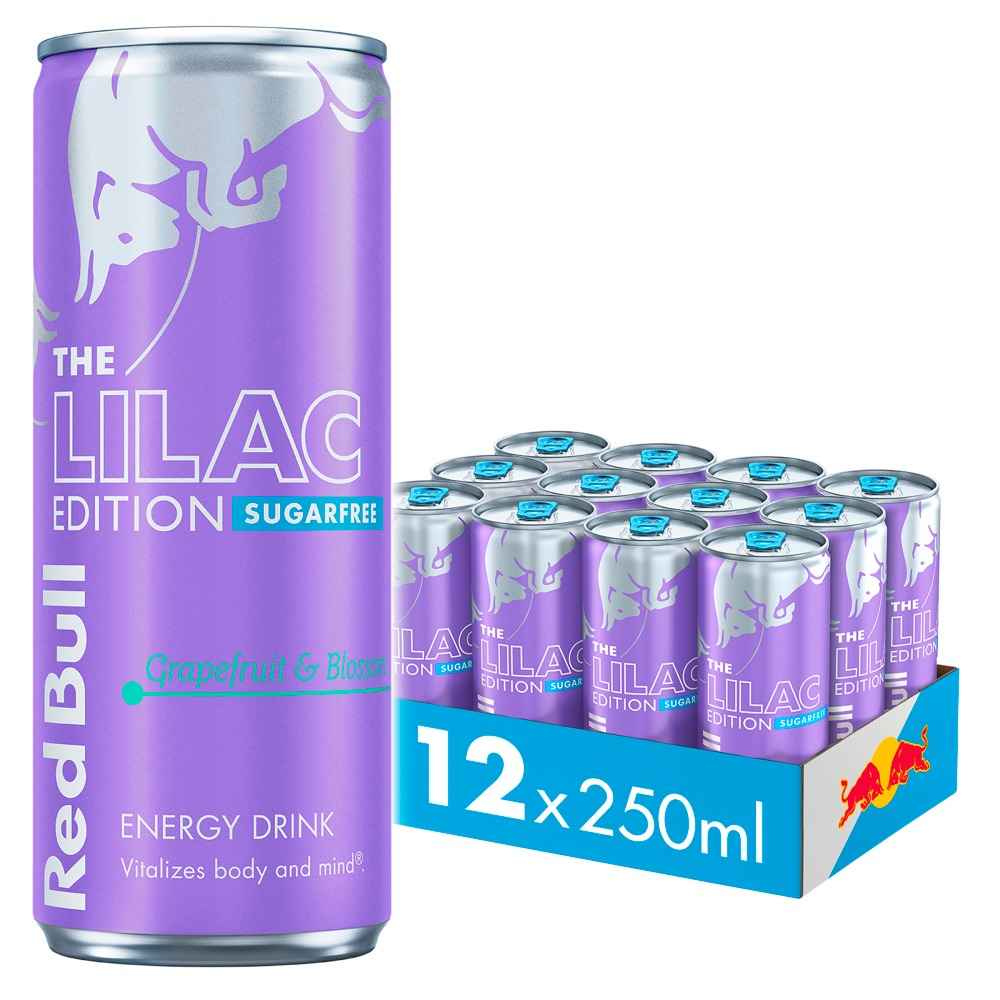 Red Bull Lilac Edition Sugar Free Energy Drink 12x 250ml