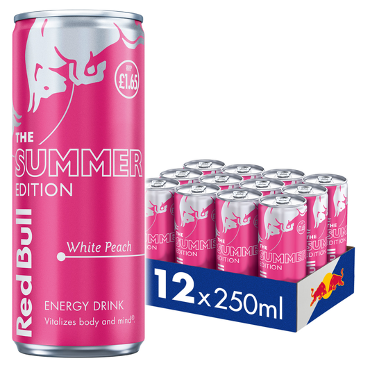 Red Bull Summer Edition White Peach Energy Drink 12x 250ml